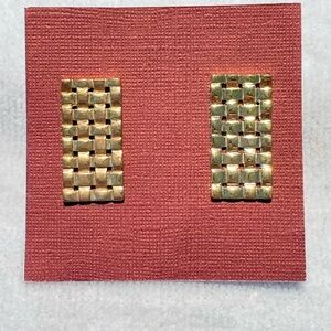 Chic Gold Woven Earrings